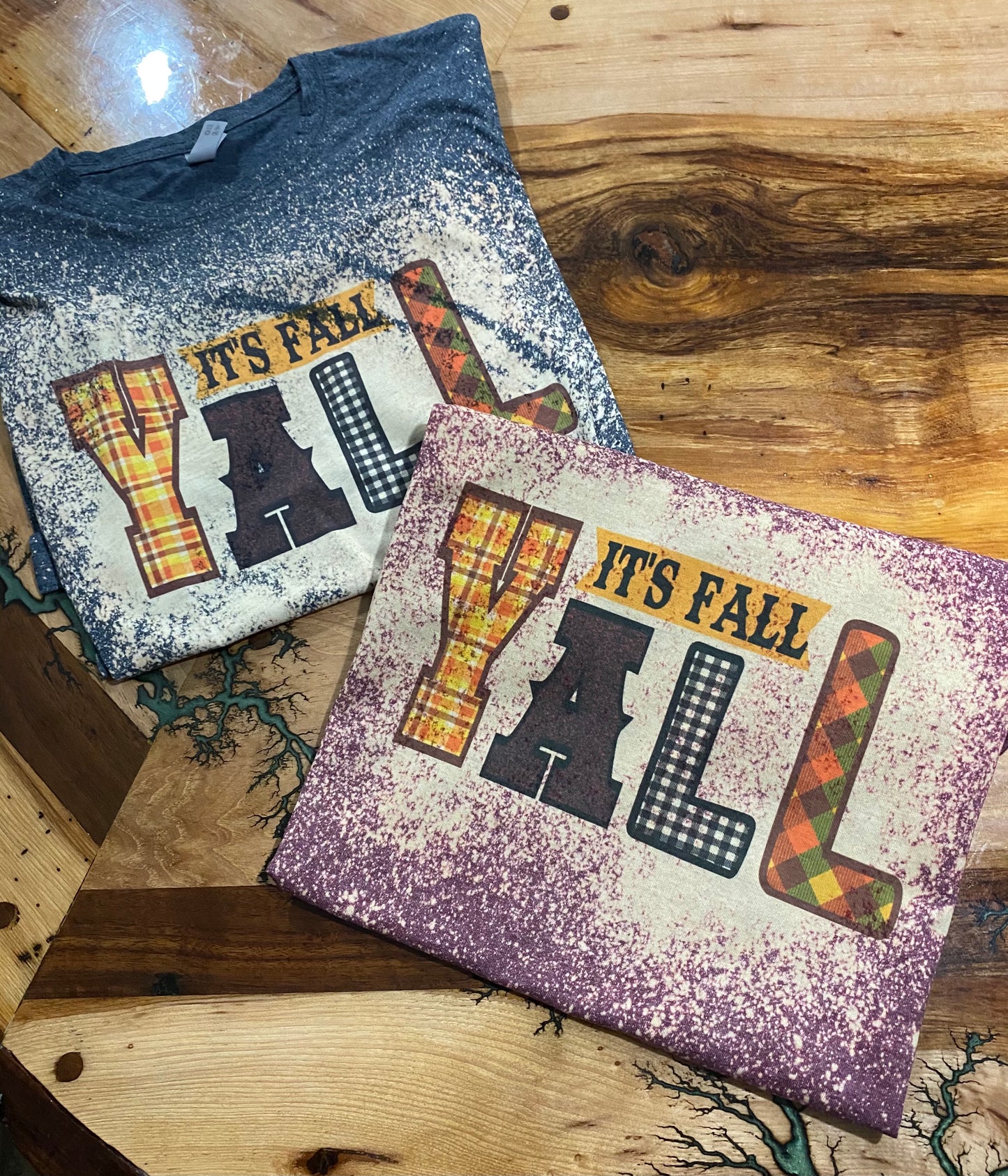 Its Fall, Ya'll Custom Bleached Graphic T-shirt