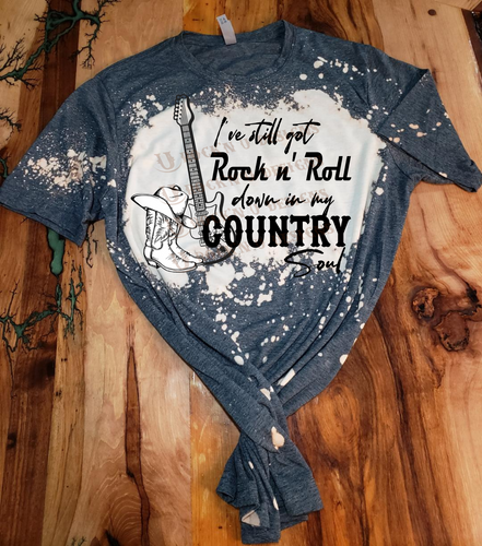 Rock n Roll in My Country Soul  - Unisex Graphic T shirt by Rock'n u Designs
