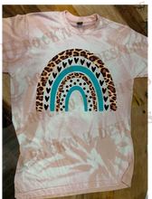 Load image into Gallery viewer, Leopard Rainbow Custom Bleached Graphic Shirt