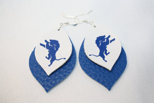 Custom Faux Leather "LION PRIDE" Earrings