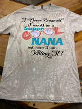 Load image into Gallery viewer, Super Cool NANA Sunglasses Personalized Custom Bleached T-shirt