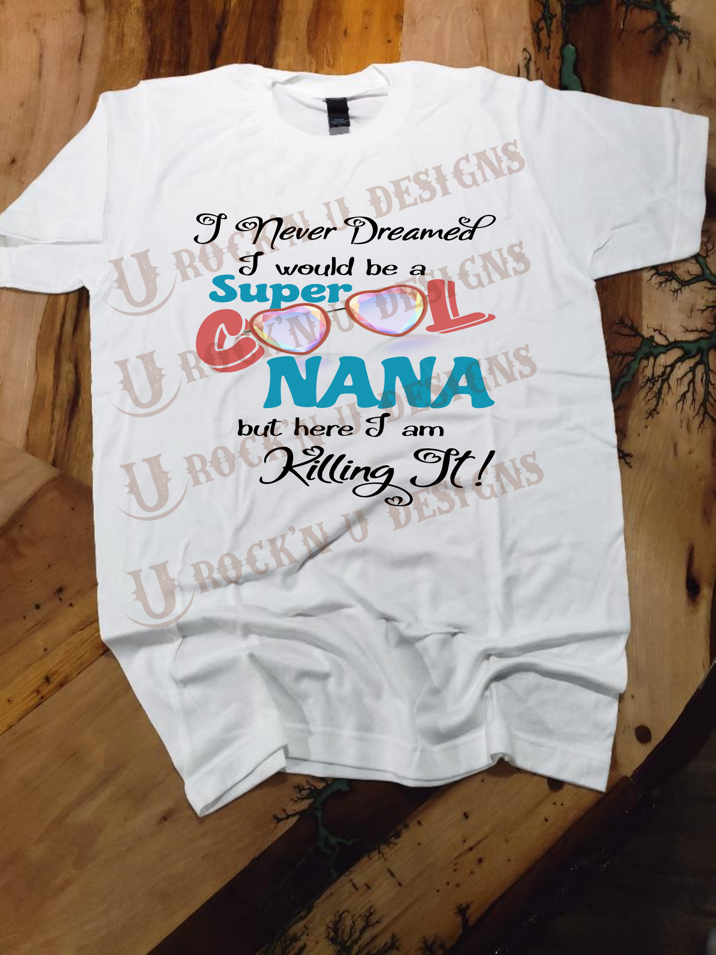 Super Cool NANA Sunglasses Personalized Custom Bleached T-shirt