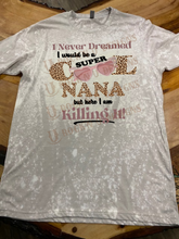 Load image into Gallery viewer, Super COOL NANA Personalized Leopard Design Bleached T-shirt