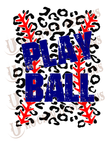 Play Ball Baseball Sublimation Transfer By Rock'n U Designs