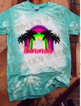 Load image into Gallery viewer, Summer Rainbow Custom Graphic bleached Shirt