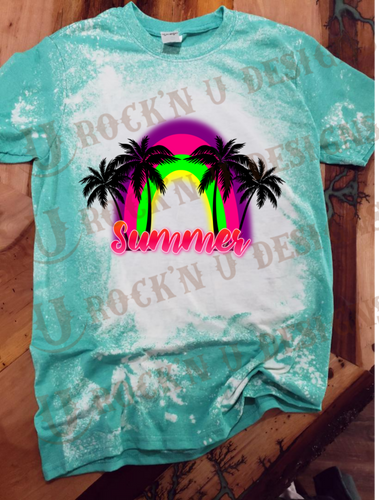 Mama Bear - Buffalo Plaid Custom Bleached Graphic T-shirt – Rock'n U Designs