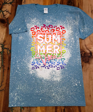 Load image into Gallery viewer, SUMMER - Leopard Rainbow Design Custom Unisex Graphic T-shirt