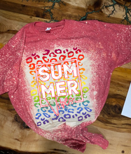 Load image into Gallery viewer, SUMMER - Leopard Rainbow Design Custom Unisex Graphic T-shirt