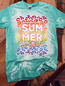 SUMMER - Leopard Rainbow Design Custom Unisex Graphic T-shirt