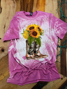 Rustic KC Chiefs Bleached Tee – The Sunflower Market