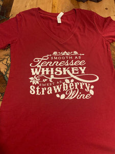 Tennessee Whisky & Strawberry Wine Custom Graphic T-shirt