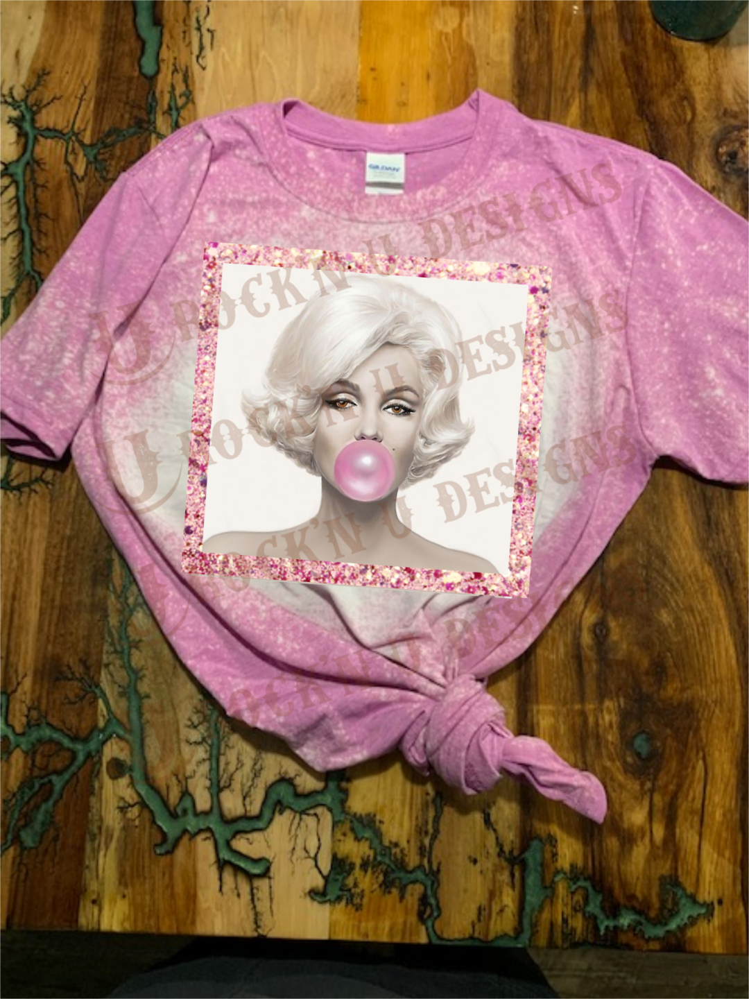 Marilyn Monroe Custom Bleached Graphic T-shirt