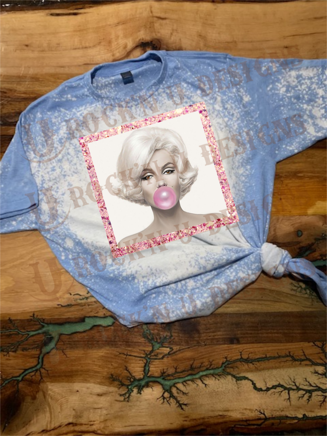 Marilyn Monroe Custom Bleached Graphic T-shirt