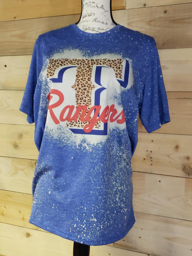 Rangers Leopard Custom Graphic T-Shirt