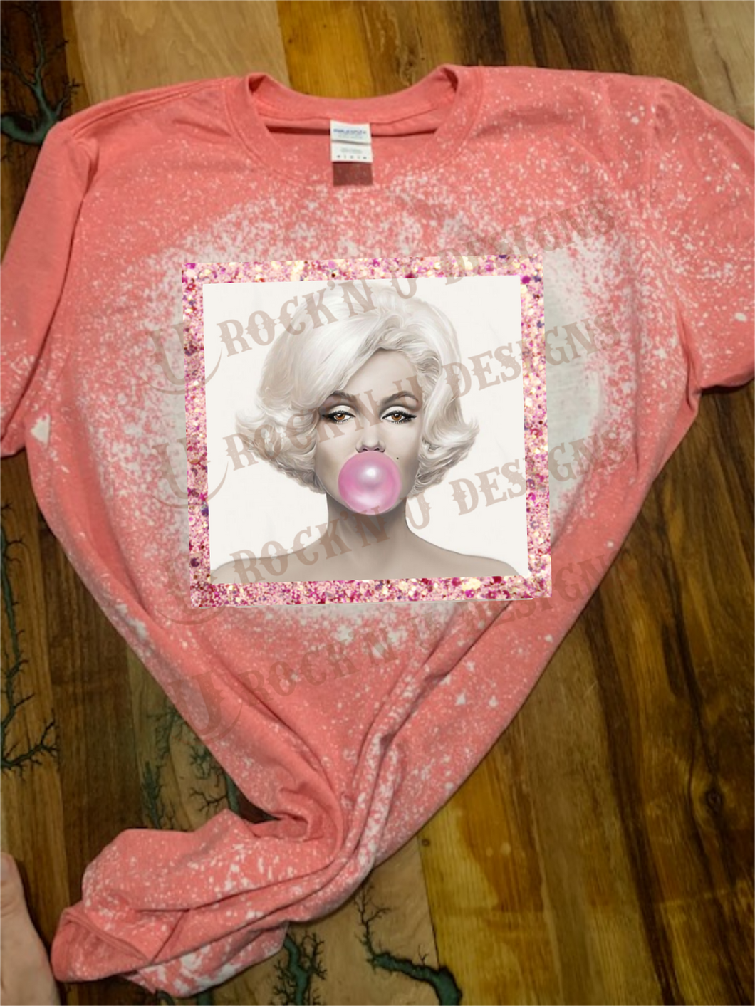Marilyn Monroe Custom Bleached Graphic T-shirt