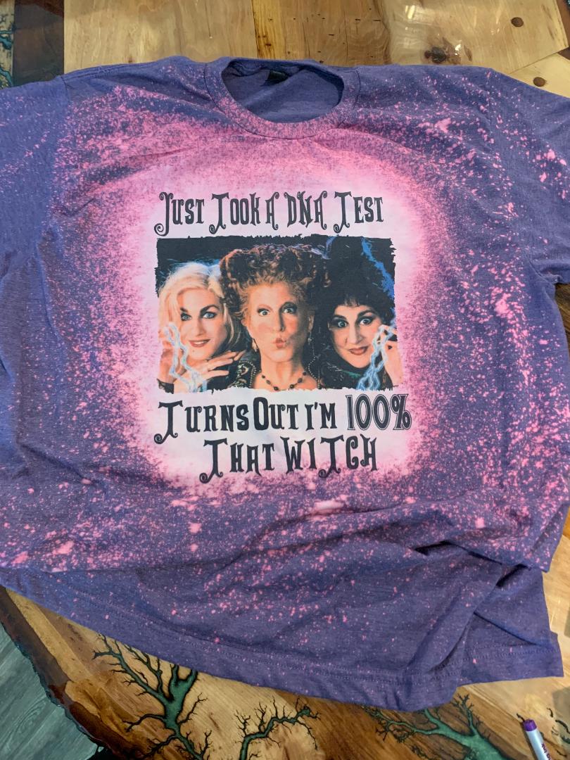 I'm 100% That Witch Custom Halloween Bleached unisex T-shirt