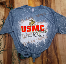 Load image into Gallery viewer, USMC Mom Camo Custom Bleached Shirt