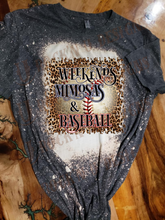 Load image into Gallery viewer, Weekends, Mimosas &amp; Baseball Leopard Graphic Design Unisex Tshirt